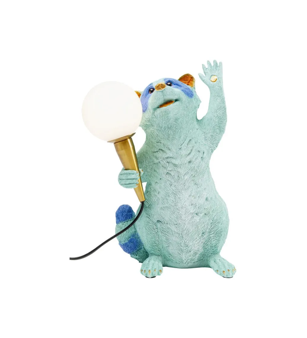 Lampa stołowa RACCOON 31 cm niebieska*KDesign Best