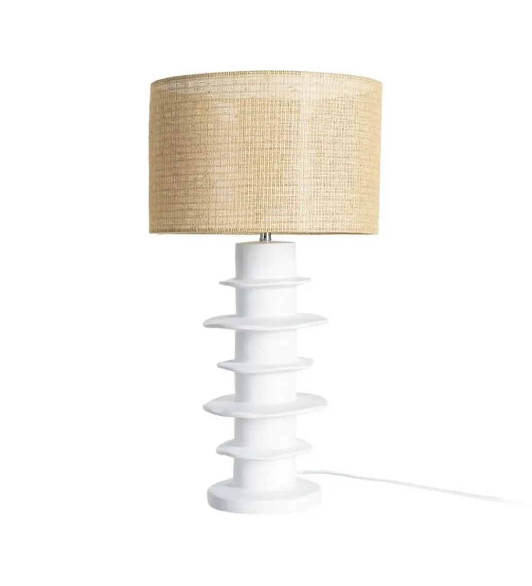 Lampa stołowa RESINA 70 cm biała naturalna*Zona-Design Clearance
