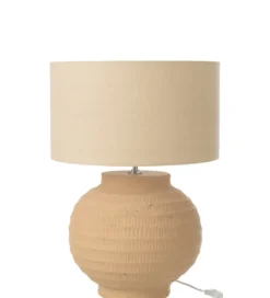 Lampa stołowa RETUL 62 cm terrakota beżowa*J-Line Online
