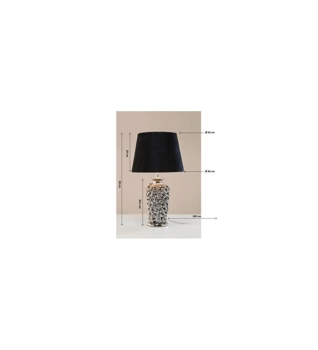Lampa stołowa ROSE srebrna*KDesign Outlet
