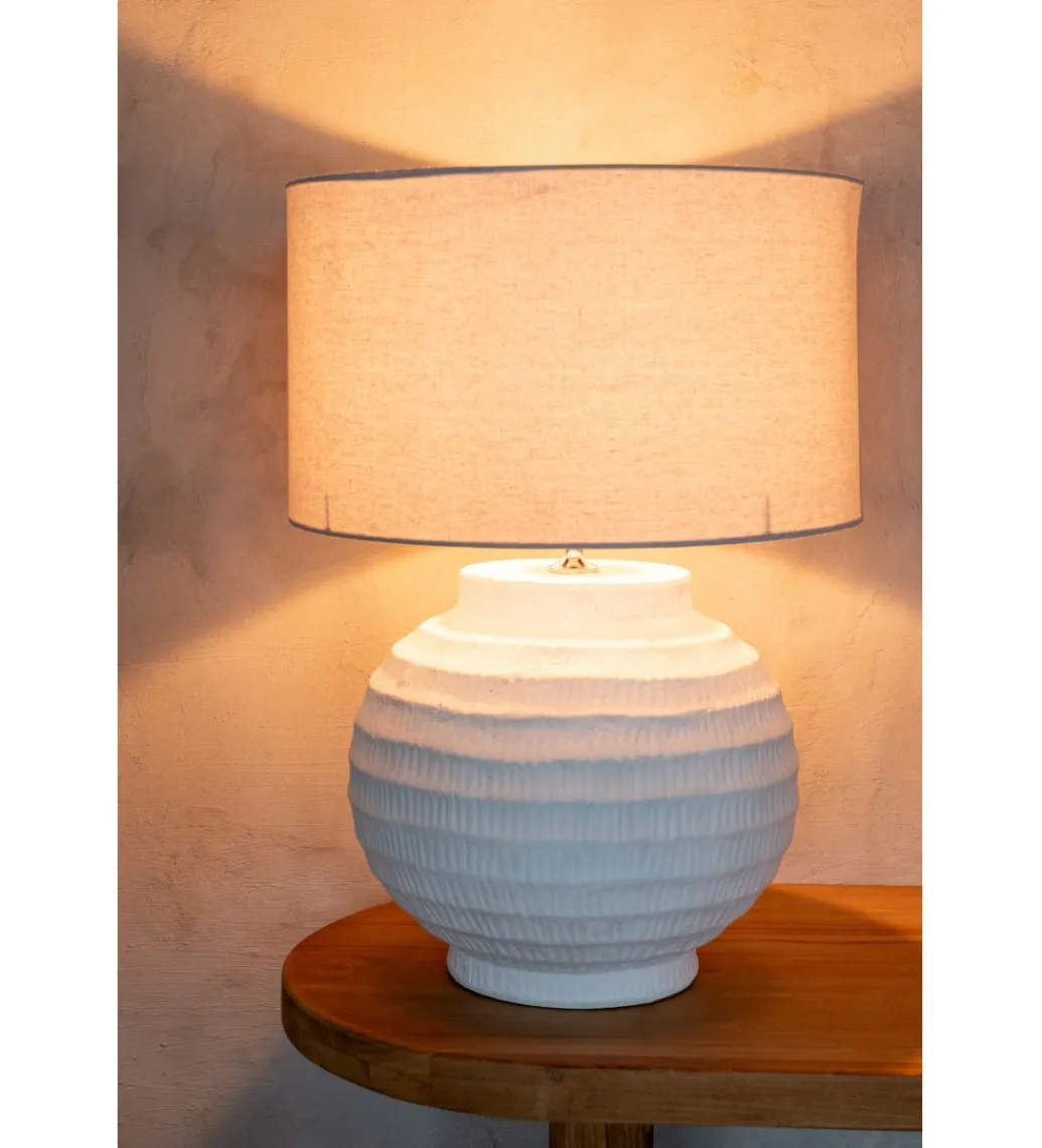 Lampa stołowa SCADY 62 cm terrakota biała*J-Line New