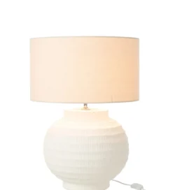 Lampa stołowa SCADY 62 cm terrakota biała*J-Line New