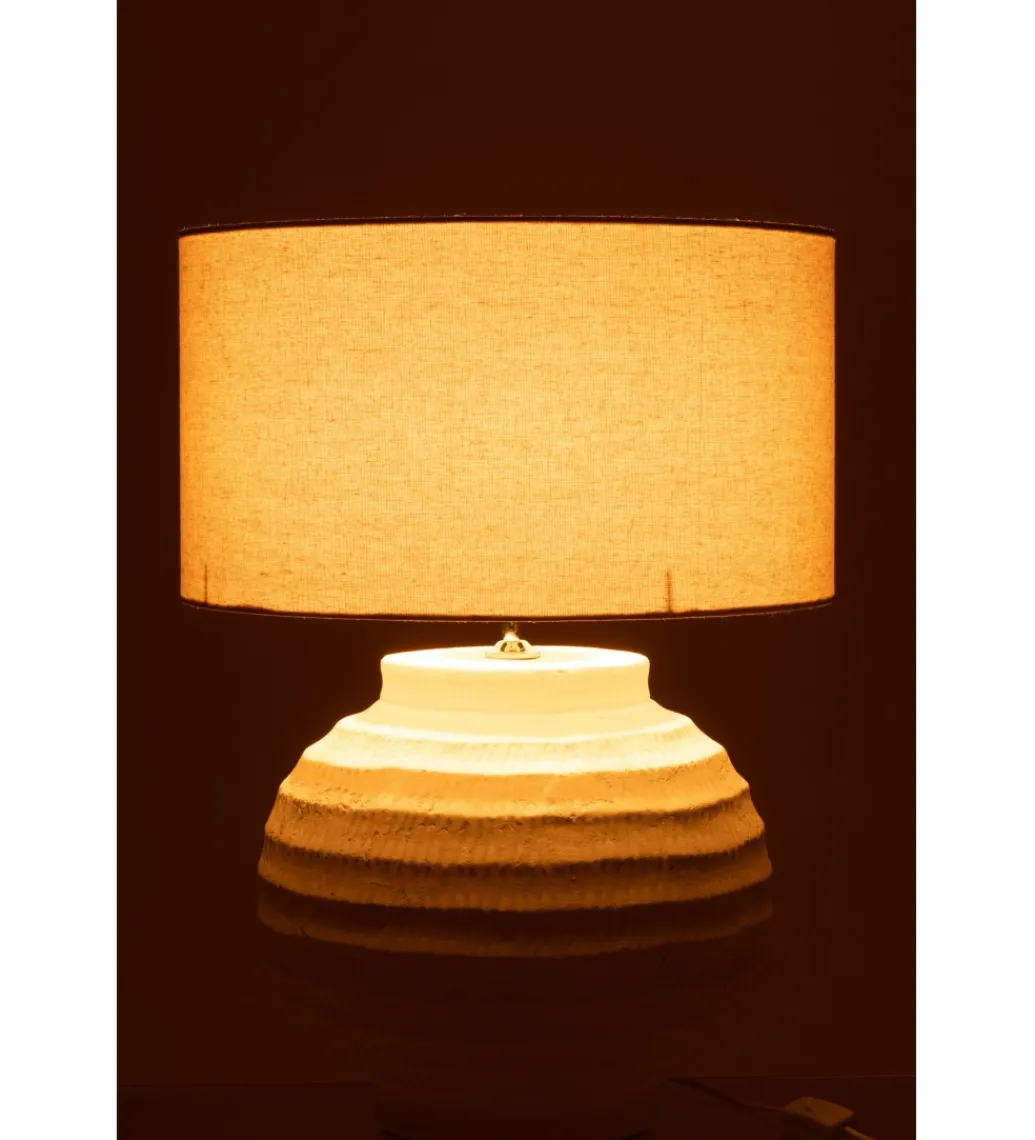 Lampa stołowa SCADY 62 cm terrakota biała*J-Line New