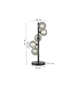 Lampa stołowa SCALA BALLS 54 cm czarna*KDesign
