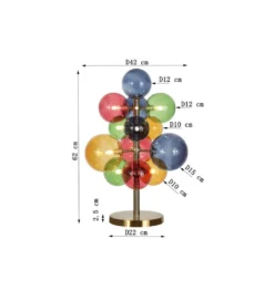 Lampa stołowa SCALA BALLS 62 cm wielokolorowe*KDesign Clearance
