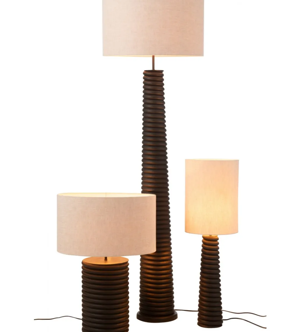 Lampa stołowa SHARY 85 cm drewno ailanthus czarna*J-Line Clearance