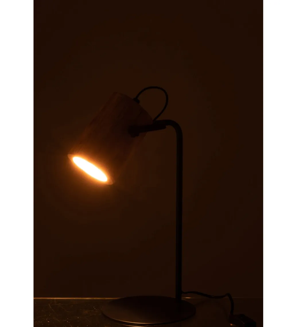 Lampa stołowa SILAS 42 cm czarna naturalna*J-Line Sale