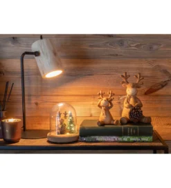 Lampa stołowa SILAS 42 cm czarna naturalna*J-Line Sale