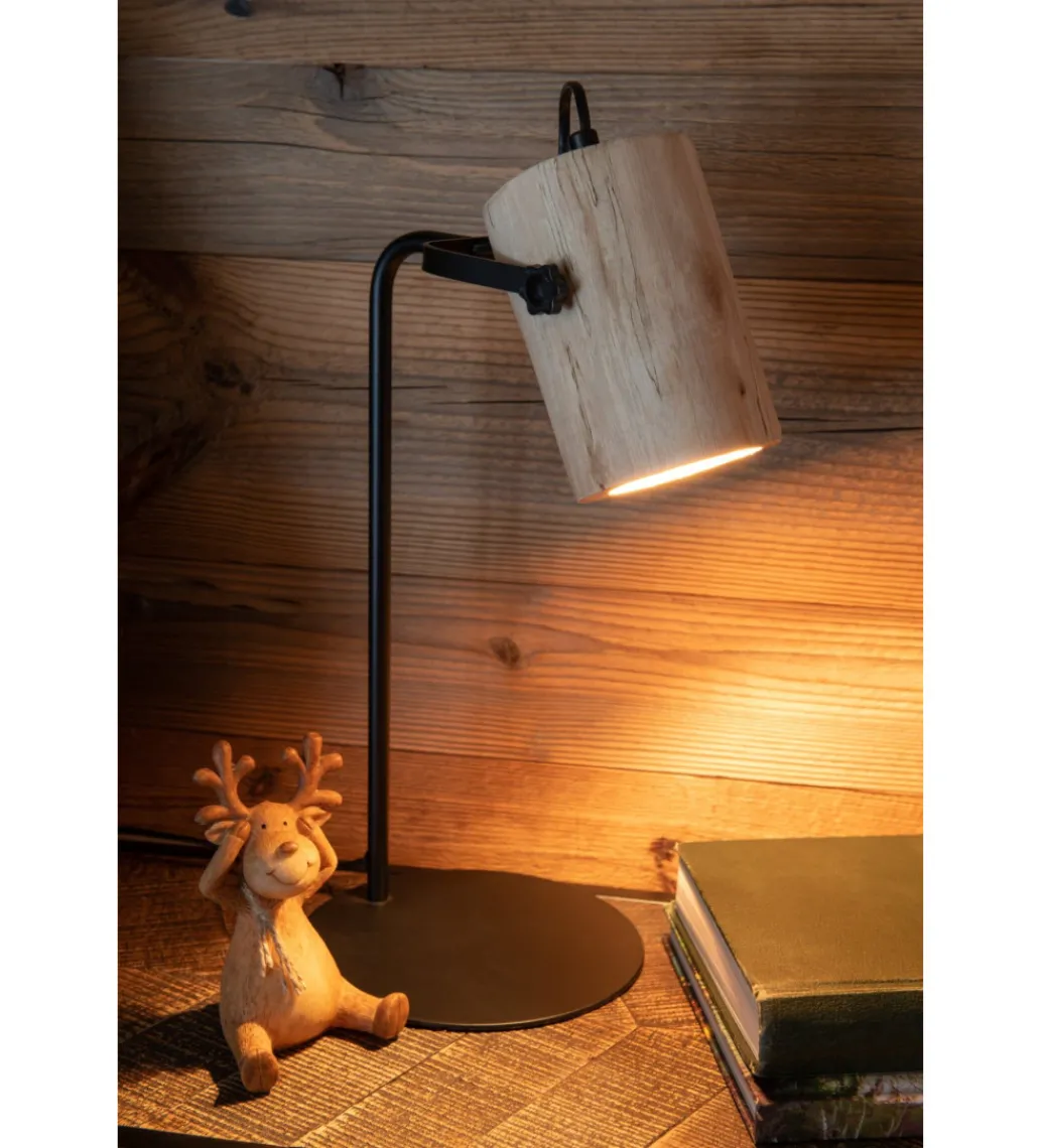Lampa stołowa SILAS 42 cm czarna naturalna*J-Line Sale