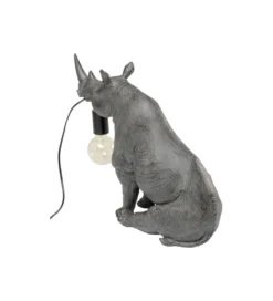 Lampa stołowa SITTING RHINO 42 cm szara*KDesign Clearance