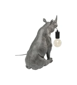 Lampa stołowa SITTING RHINO 42 cm szara*KDesign Clearance