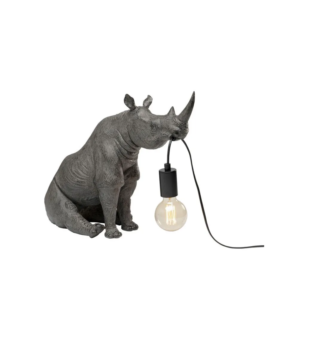 Lampa stołowa SITTING RHINO 42 cm szara*KDesign Clearance