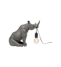 Lampa stołowa SITTING RHINO 42 cm szara*KDesign Clearance