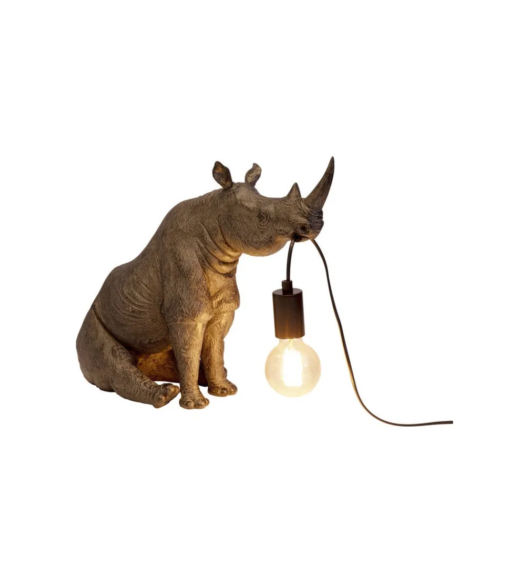 Lampa stołowa SITTING RHINO 42 cm szara*KDesign Clearance