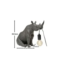 Lampa stołowa SITTING RHINO 42 cm szara*KDesign Clearance