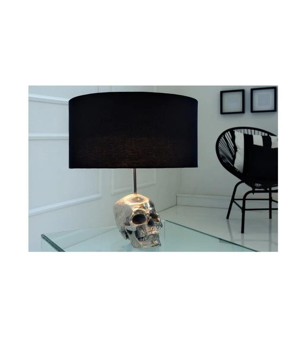 Lampa stołowa Skull 44 cm czarna*Invicta Interior Clearance