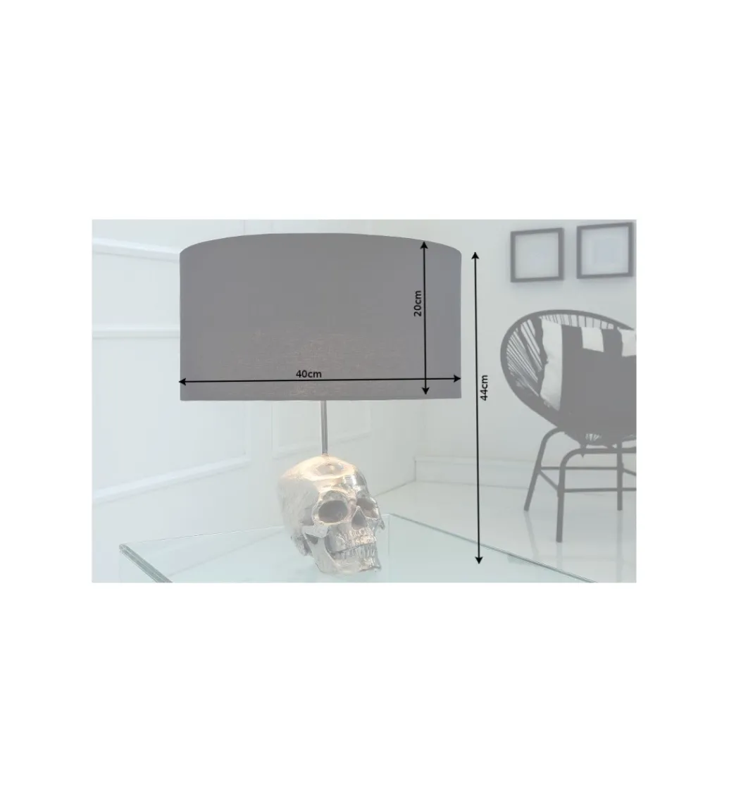 Lampa stołowa Skull 44 cm czarna*Invicta Interior Clearance