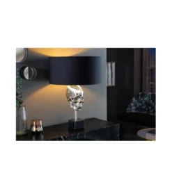 Lampa stołowa SKULL 40 cm srebrna*Invicta Interior Best