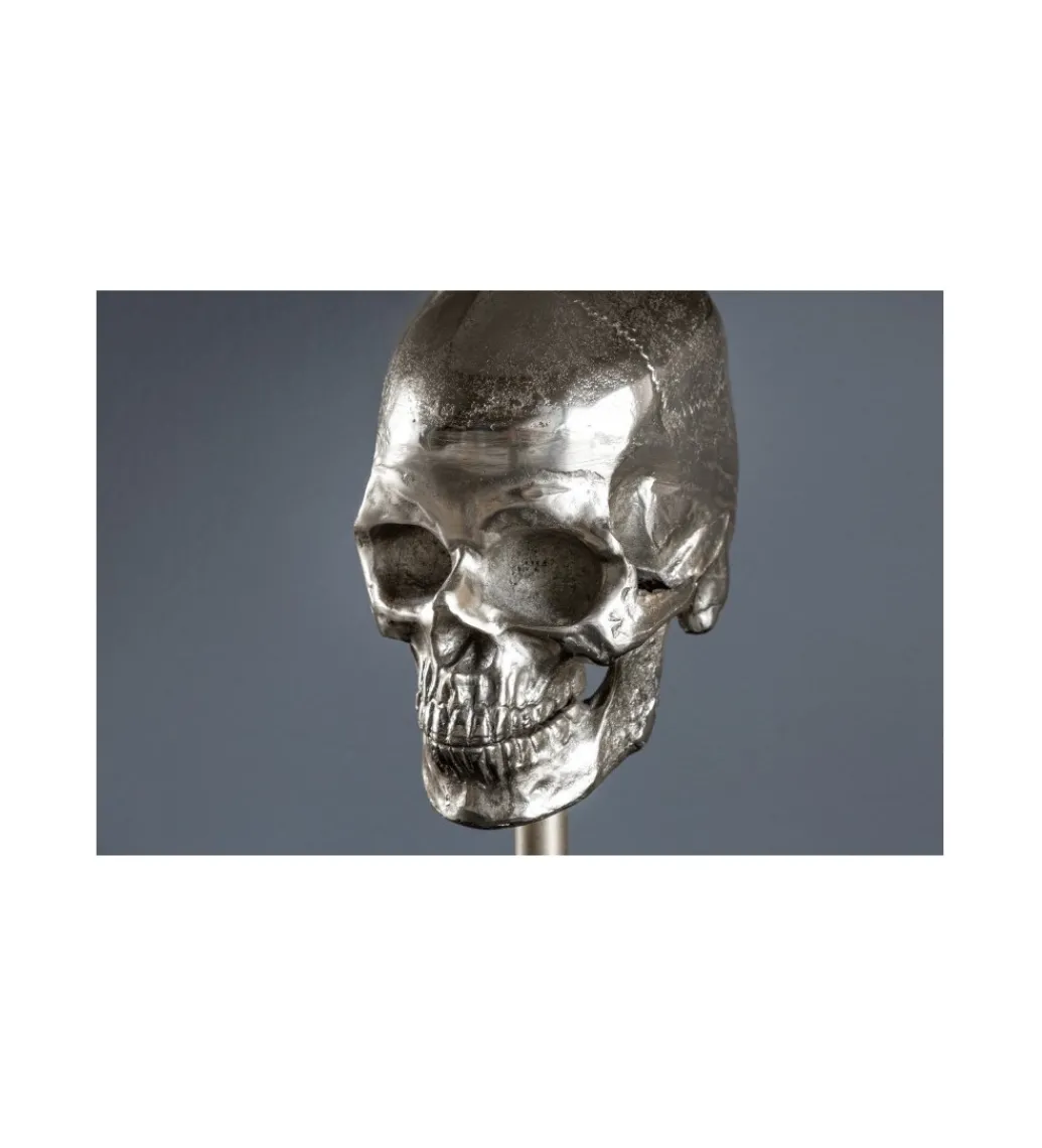 Lampa stołowa SKULL 40 cm srebrna*Invicta Interior Best