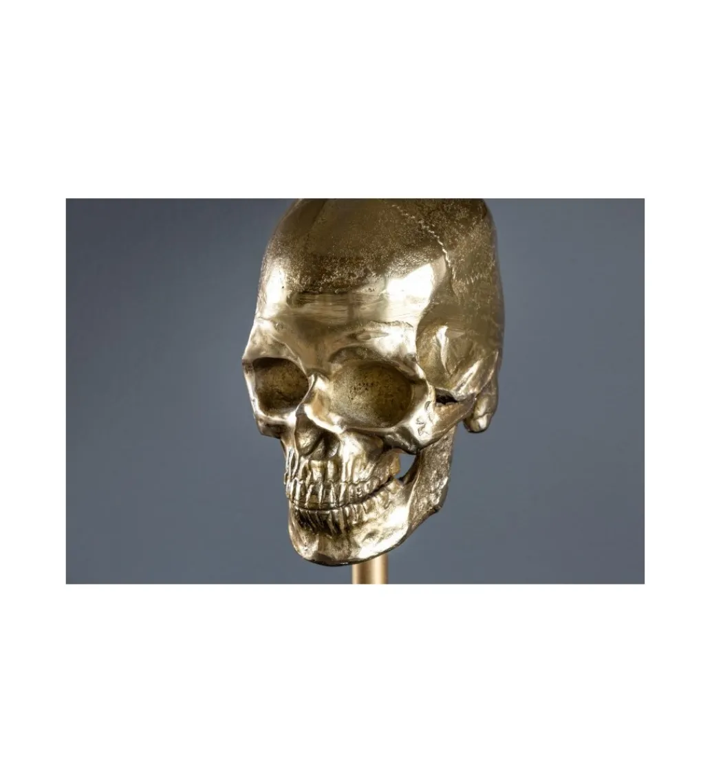 Lampa stołowa SKULL 40 cm złota*Invicta Interior New