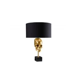Lampa stołowa SKULL 40 cm złota*Invicta Interior New