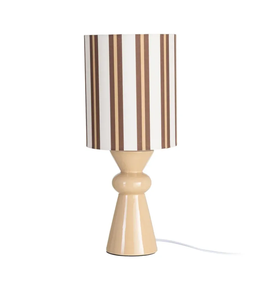 Lampa stołowa STRIPENMA 43 cm beżowa kremowa*Zona-Design Hot