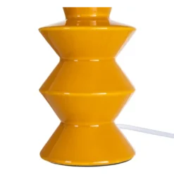 Lampa stołowa STRIPENMA 43 cm musztardowa kremowa*Zona-Design Online