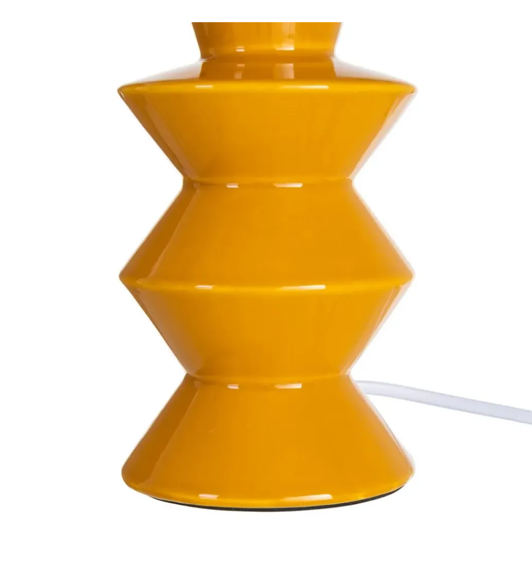 Lampa stołowa STRIPENMA 43 cm musztardowa kremowa*Zona-Design Online