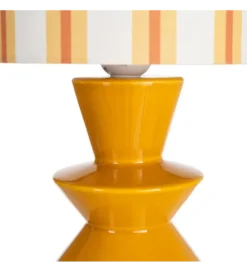 Lampa stołowa STRIPENMA 43 cm musztardowa kremowa*Zona-Design Online