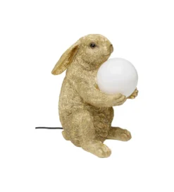 Lampa stołowa SWEET RABBIT 15 cm złota*KDesign New