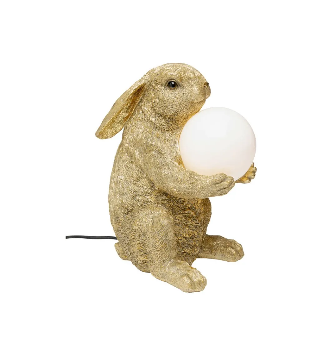 Lampa stołowa SWEET RABBIT 15 cm złota*KDesign New