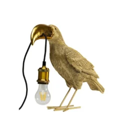 Lampa stołowa TOUCAN 42 cm złota*KDesign Online