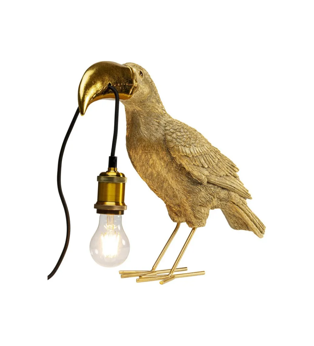 Lampa stołowa TOUCAN 42 cm złota*KDesign Online