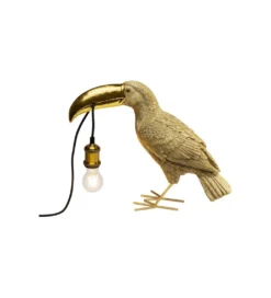 Lampa stołowa TOUCAN 42 cm złota*KDesign Online