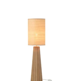 Lampa stołowa UMBRELLA 78 cm drewno ailantus naturalna*J-Line Outlet