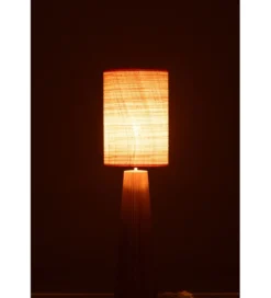 Lampa stołowa UMBRELLA 78 cm drewno ailantus naturalna*J-Line Outlet