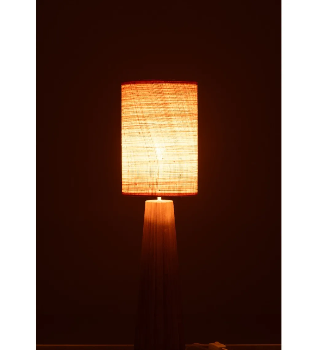 Lampa stołowa UMBRELLA 78 cm drewno ailantus naturalna*J-Line Outlet