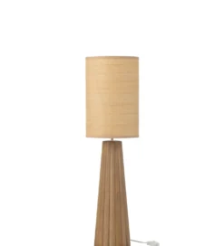 Lampa stołowa UMBRELLA 78 cm drewno ailantus naturalna*J-Line Outlet