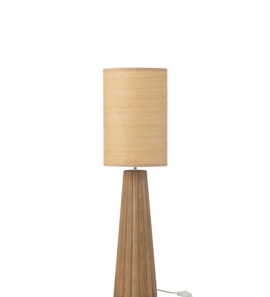 Lampa stołowa UMBRELLA 78 cm drewno ailantus naturalna*J-Line Outlet