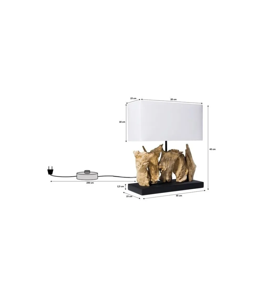 Lampa stołowa VERTICAL 43 cm naturalna*KDesign