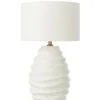 Lampa stołowa WAVING 68 cm ceramika biała*J-Line Best