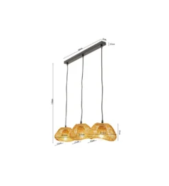 Lampa wisząca ALOHA DROP TRE 80 cm naturalna*KDesign Sale