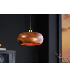 Lampa wisząca ALVA 25 cm drewno akacja*Invicta Interior - przedsprzedaż Discount