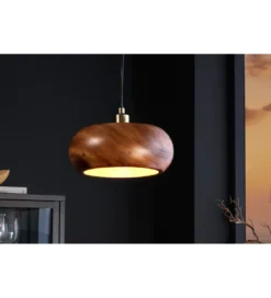 Lampa wisząca ALVA 25 cm drewno akacja*Invicta Interior - przedsprzedaż Discount