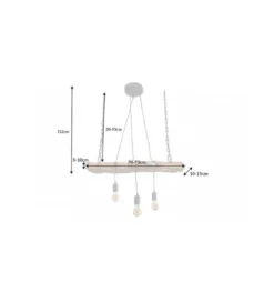 Lampa wisząca Barracuda 73 cm naturalna*Invicta Interior - przedsprzedaż Outlet