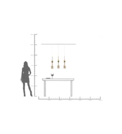Lampa wisząca CANDY BAR 70 cm złota*KDesign Best