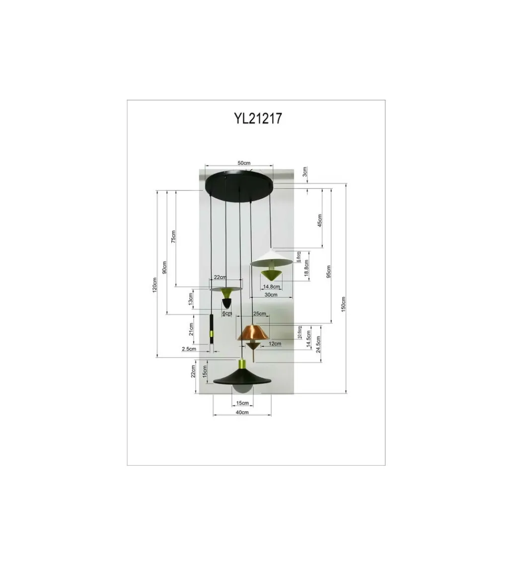 Lampa wisząca CAPPELLI 50 cm*KDesign Clearance