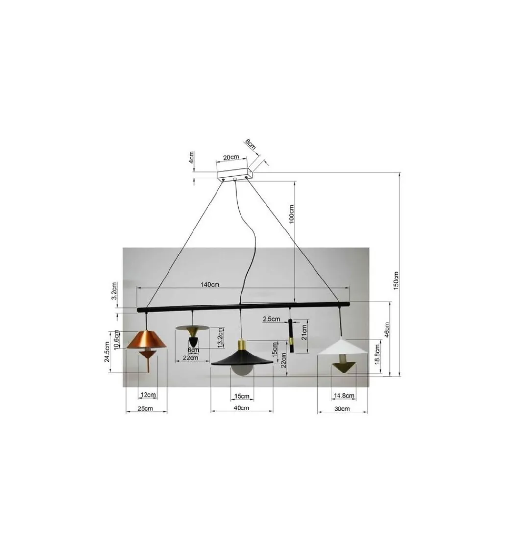 Lampa wisząca CAPPELLI 155 cm*KDesign New