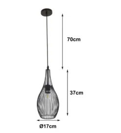 Lampa wisząca CEILING 17 cm czarna*Exclusivas