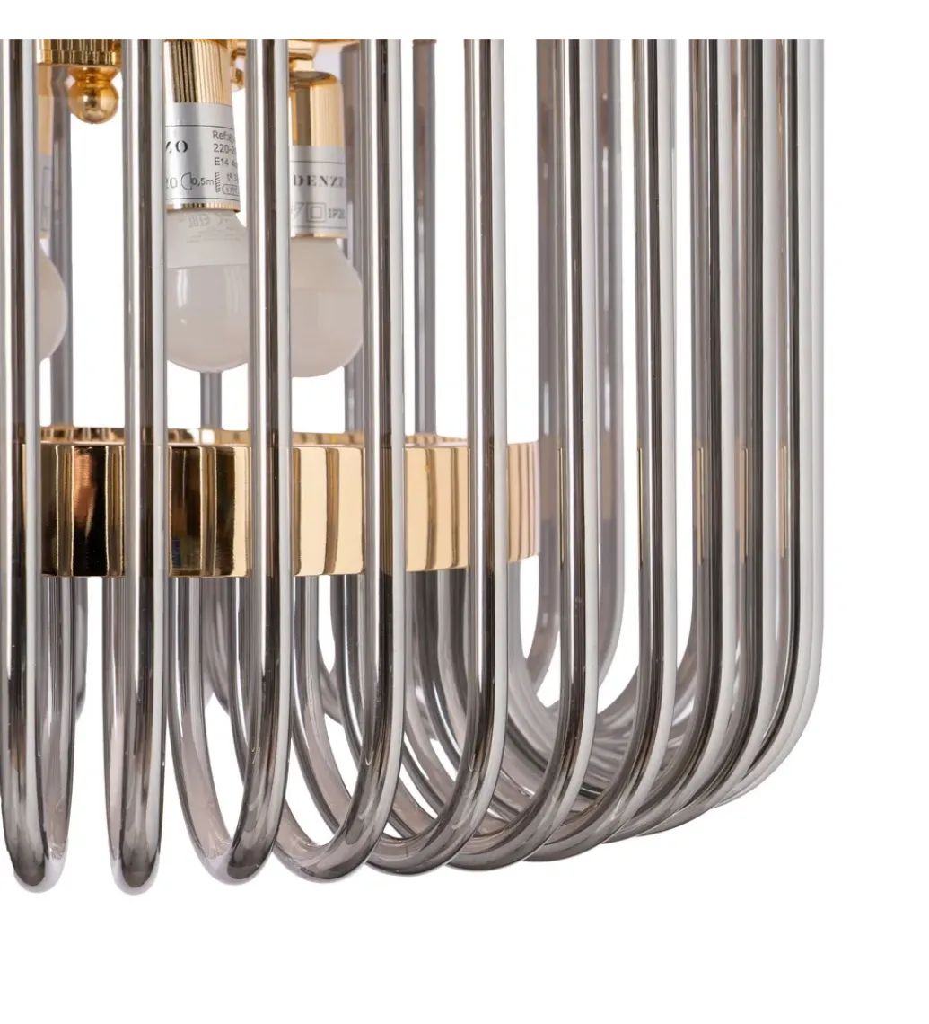 Lampa wisząca CELINK 50 cm złoto szara*DENZO Online
